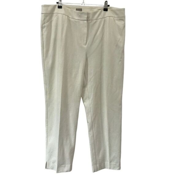 Chico's Women's Pants Straight Leg Comfort Waist White - Size 3 (16) EUC - Picture 1 of 3